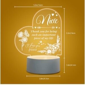 3D Engraved Night Light for a Niece - Brand new in box